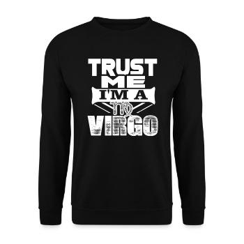 Virgo Trust Me I'm A Virgo - Unisex Sweatshirt - black - Front - Alina (178cm) & Michal (187cm)