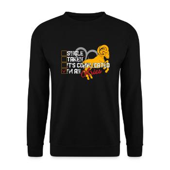 Aries I'm An Aries Horoscope - Unisex Sweatshirt - black - Front - Alina (178cm) & Michal (187cm)