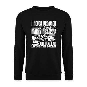 Art Teacher Marrying A Super Sexy Art Teacher - Unisex Sweatshirt - black - Front - Alina (178cm) & Michal (187cm)