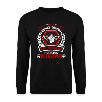 Beekeeper I'm A Honey Loving Beekeeper - Unisex Sweatshirt - black - Front - Alina (178cm) & Michal (187cm)