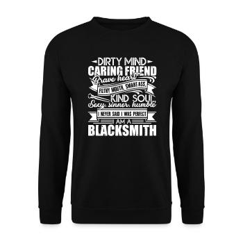Blacksmith I Am A Blacksmith - Unisex Sweatshirt - black - Front - Alina (178cm) & Michal (187cm)