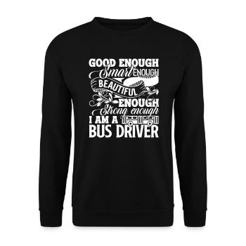Bus Driver I Am A Strong Bus Driver - Unisex Sweatshirt - black - Front - Alina (178cm) & Michal (187cm)
