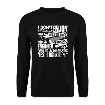 Chemical Engineer Retired Chemical Engineer - Unisex Sweatshirt - black - Front - Alina (178cm) & Michal (187cm)