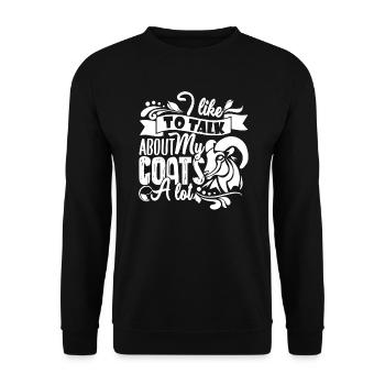 Goat I Like To Talk About My Goats - Unisex Sweatshirt - black - Front - Alina (178cm) & Michal (187cm)