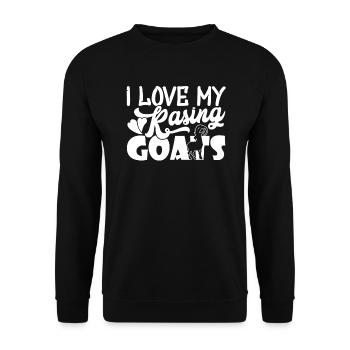 Goat I Love My Raising Goats - Unisex Sweatshirt - black - Front - Alina (178cm) & Michal (187cm)