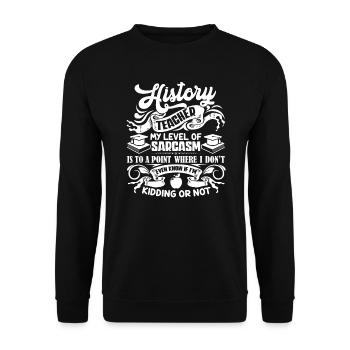 History Teacher I Am A History Teacher - Unisex Sweatshirt - black - Front - Alina (178cm) & Michal (187cm)