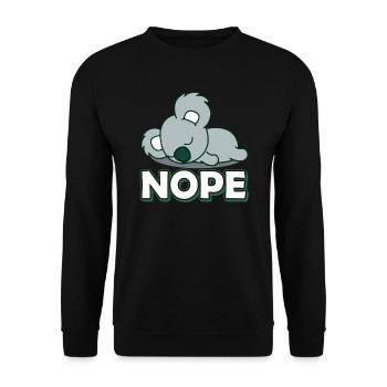 Koala Koala Nope - Unisex Sweatshirt - black - Front - Alina (178cm) & Michal (187cm)