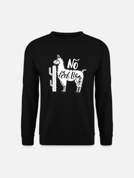 Llama No Prob Llama - Unisex Sweatshirt - black