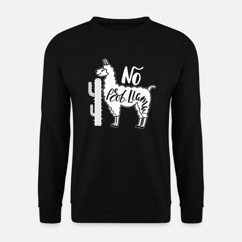 Llama No Prob Llama - Unisex Sweatshirt - black