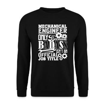 Mechanical Engineer Mechanical Engineer Job Title - Unisex Sweatshirt - black - Front - Alina (178cm) & Michal (187cm)