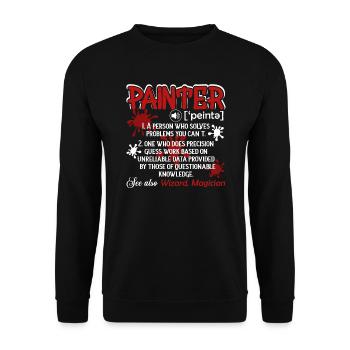 Painter Painter Definition - Unisex Sweatshirt - black - Front - Alina (178cm) & Michal (187cm)