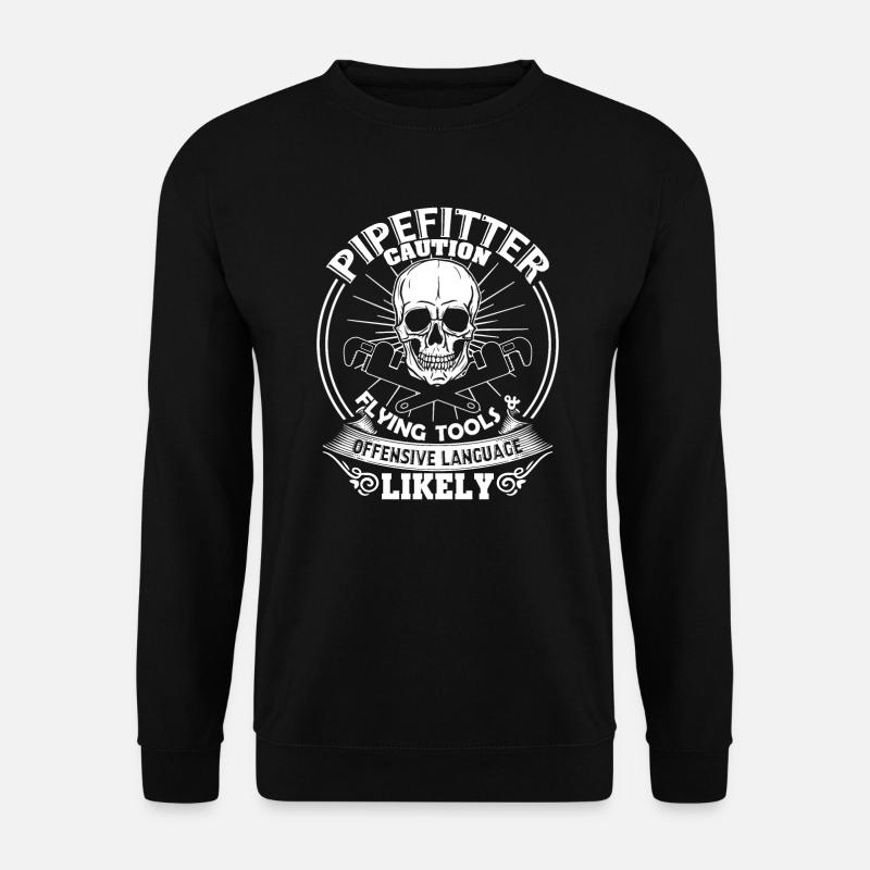 Pipefitter Pipefitter Caution - Unisex Sweatshirt - black