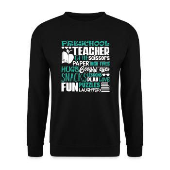 Preschool Teacher Preschool Teacher Fun Love - Unisex Sweatshirt - black - Front - Alina (178cm) & Michal (187cm)