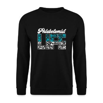 I Love Phlebotomist Life - Unisex Sweatshirt - black - Front - Alina (178cm) & Michal (187cm)