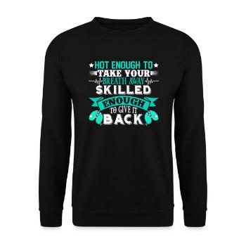 Skilled Enough To Be A Respiratory Therapist - Unisex Sweatshirt - black - Front - Alina (178cm) & Michal (187cm)