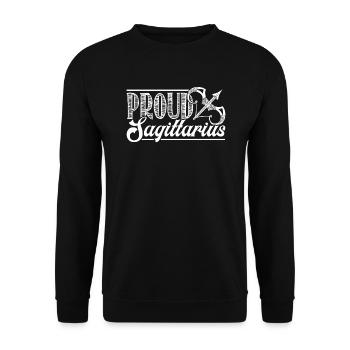 Sagittarius Proud Sagittarius Sign Of Zodiac - Unisex Sweatshirt - black - Front - Alina (178cm) & Michal (187cm)