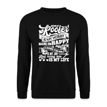 Roofer Missing My Roofer Is My Hobby - Unisex Sweatshirt - black - Front - Alina (178cm) & Michal (187cm)