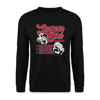 Scorpio Scorpio girl The Myth The Legend - Unisex Sweatshirt - black - Front - Alina (178cm) & Michal (187cm)