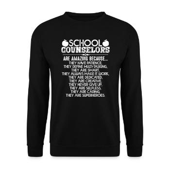 School Counselor School Counselor My Job - Unisex Sweatshirt - black - Front - Alina (178cm) & Michal (187cm)