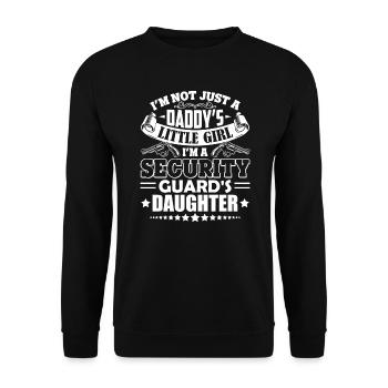 Security Guard Security Guard's Daughter - Unisex Sweatshirt - black - Front - Alina (178cm) & Michal (187cm)