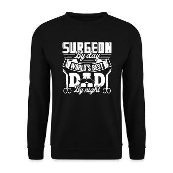 Surgeon Surgeon By DayDad By Night - Unisex Sweatshirt - black - Front - Alina (178cm) & Michal (187cm)