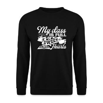 Teacher Teacher I Love My Sweet Students - Unisex Sweatshirt - black - Front - Alina (178cm) & Michal (187cm)