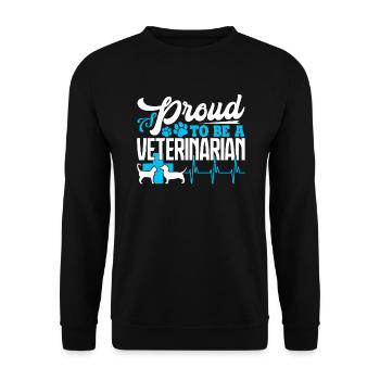 Veterinarian Proud To Be A Veterinarian - Unisex Sweatshirt - black - Front - Alina (178cm) & Michal (187cm)
