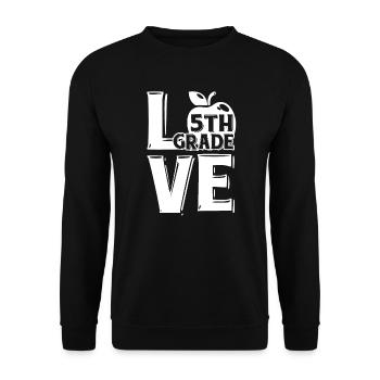 5th Grade Teacher Love 5th Grade - Unisex Sweatshirt - black - Front - Alina (178cm) & Michal (187cm)
