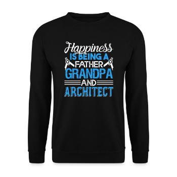 Love Being A Father Grandpa And Architect - Unisex Sweatshirt - black - Front - Alina (178cm) & Michal (187cm)