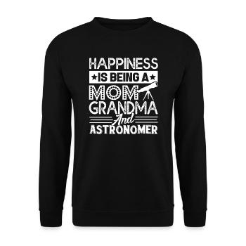 Astronomer Mom Grandma And Astronomer - Unisex Sweatshirt - black - Front - Alina (178cm) & Michal (187cm)