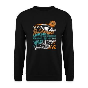 Bartender I'm A Bartender - Unisex Sweatshirt - black - Front - Alina (178cm) & Michal (187cm)