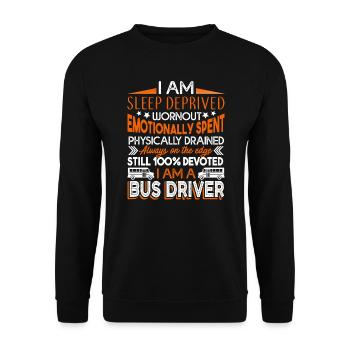 Bus Driver I Am A Bus Driver - Unisex Sweatshirt - black - Front - Alina (178cm) & Michal (187cm)