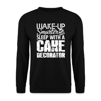 Cake Decorator Sleep With A Cake Decorator - Unisex Sweatshirt - black - Front - Alina (178cm) & Michal (187cm)