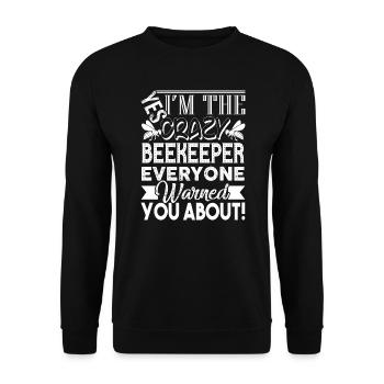 Beekeeper I'm The Crazy Beekeeper - Unisex Sweatshirt - black - Front - Alina (178cm) & Michal (187cm)