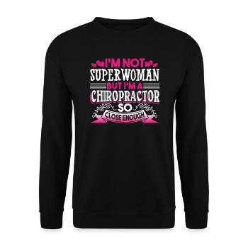 Chiropractor I'm A Chiropractor So Close Enough - Unisex Sweatshirt - black - Front - Alina (178cm) & Michal (187cm)