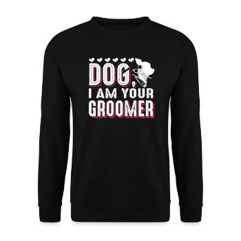 Dog Groomer Dog I Am Your Groomer - Unisex Sweatshirt - black - Front - Alina (178cm) & Michal (187cm)