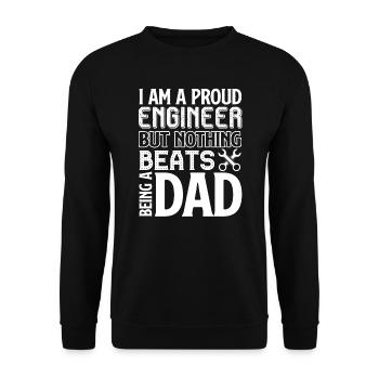 Engineer I Am A Proud Engineer - Unisex Sweatshirt - black - Front - Alina (178cm) & Michal (187cm)