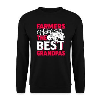 Farmer Farmers Make The Best Grandpas - Unisex Sweatshirt - black - Front - Alina (178cm) & Michal (187cm)