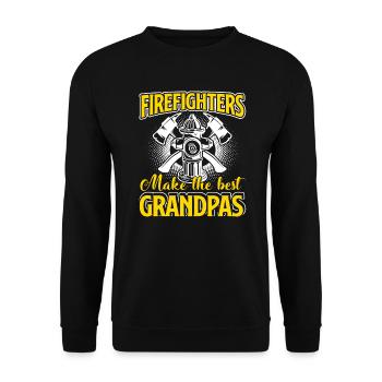 Firefighter Firefighters Make The Best Grandpas - Unisex Sweatshirt - black - Front - Alina (178cm) & Michal (187cm)