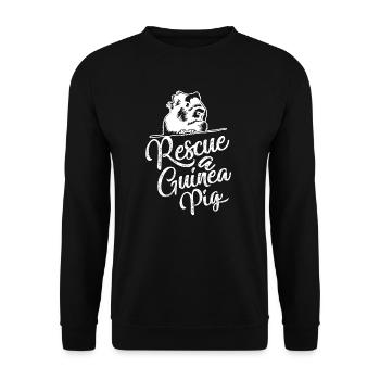 Guinea Pig Rescue A Guinea Pig - Unisex Sweatshirt - black - Front - Alina (178cm) & Michal (187cm)