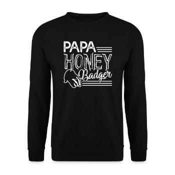 Honey Badger Papa Honey Badger - Unisex Sweatshirt - black - Front - Alina (178cm) & Michal (187cm)
