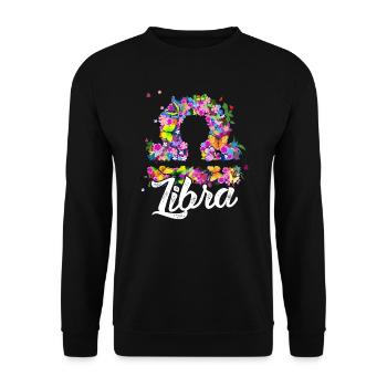 Libra Libra Zodiac Sign Of Zodiac - Unisex Sweatshirt - black - Front - Alina (178cm) & Michal (187cm)