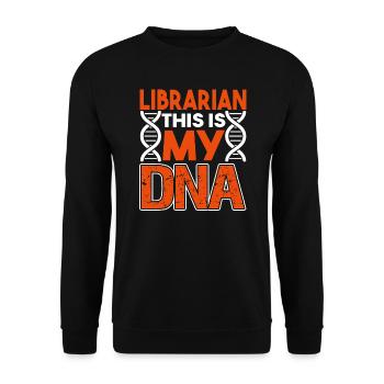 Librarian Librarian This Is In My DNA - Unisex Sweatshirt - black - Front - Alina (178cm) & Michal (187cm)