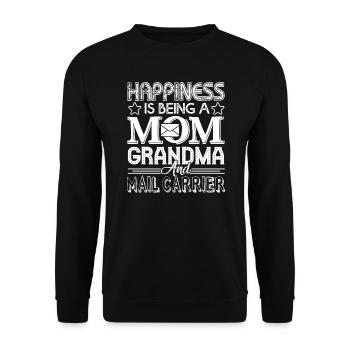 Mail Carrier Mom Grandma And Mail Carrier - Unisex Sweatshirt - black - Front - Alina (178cm) & Michal (187cm)
