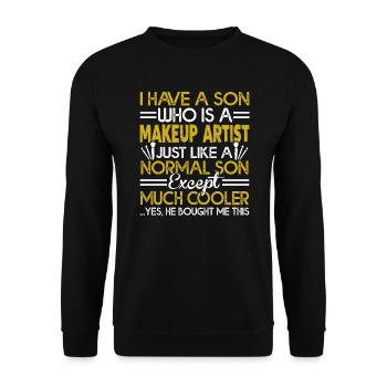 Makeup Artist My Son Is A Makeup Artist - Unisex Sweatshirt - black - Front - Alina (178cm) & Michal (187cm)