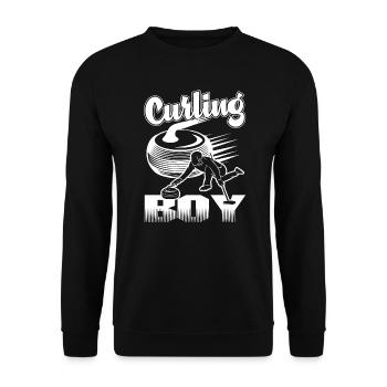 Curling Curling Boy - Unisex Sweatshirt - black - Front - Alina (178cm) & Michal (187cm)