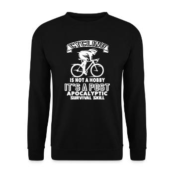 Cycling Cycling Is Not A Hobby - Unisex Sweatshirt - black - Front - Alina (178cm) & Michal (187cm)