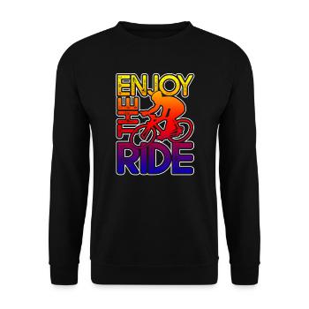 Cycling Cycling Enjoy The Ride - Unisex Sweatshirt - black - Front - Alina (178cm) & Michal (187cm)