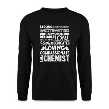 Chemist Things About Chemist - Unisex Sweatshirt - black - Front - Alina (178cm) & Michal (187cm)