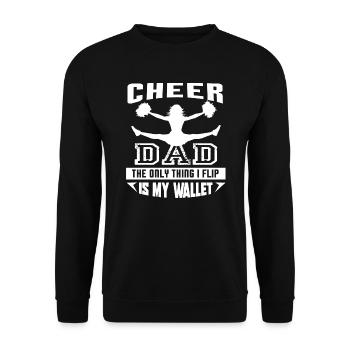 Cheerleading Cheerleading Dad - Unisex Sweatshirt - black - Front - Alina (178cm) & Michal (187cm)